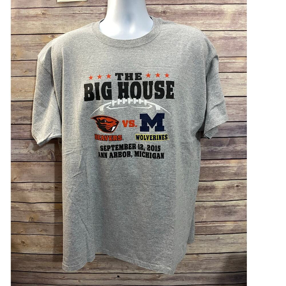 Champion Michigan VS Oregon state Beavers  At The Big House T Shirt XL